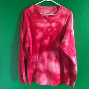 Red Bleach Dyed Custom Shirt